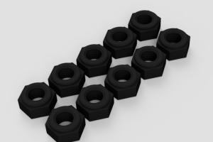 10x Stack TPU Mutter M3 Schwarz