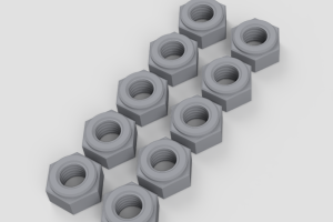 10x Stack TPU Mutter M3 Grau