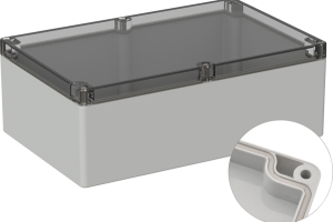 Industriegehäuse, 240.3 x 160.3 x 90 mm, IP65, lichtgrau