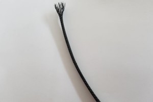 Geflechtschlauch aus Polyester - schwarz - Ø8 mm