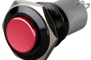 AV-Taster, Ø 18/16 mm, 3A-250V, rot