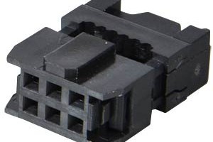 Pfostenbuchse, 6-polig, mit Zugentlastung