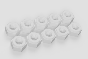 10x Stack TPU Mutter M3 Weiß