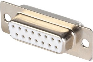 D-SUB-Buchse, 15-polig, Lötkelch