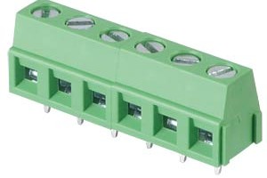 Lötbare Schraubklemme - 6-pol RM 5.08mm 90°