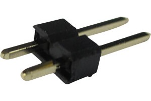 Stiftleiste 2-pol RM 2.54 mm